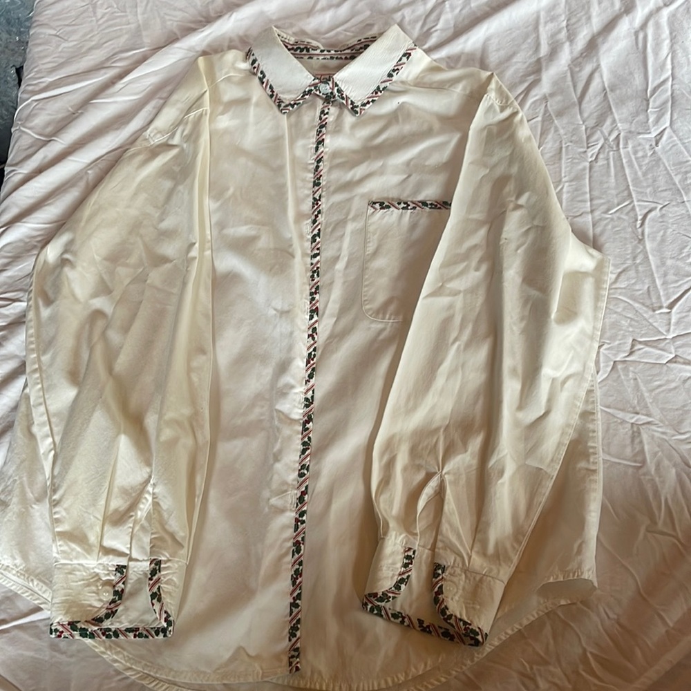 Vintage Talbots Christmas Blouse
